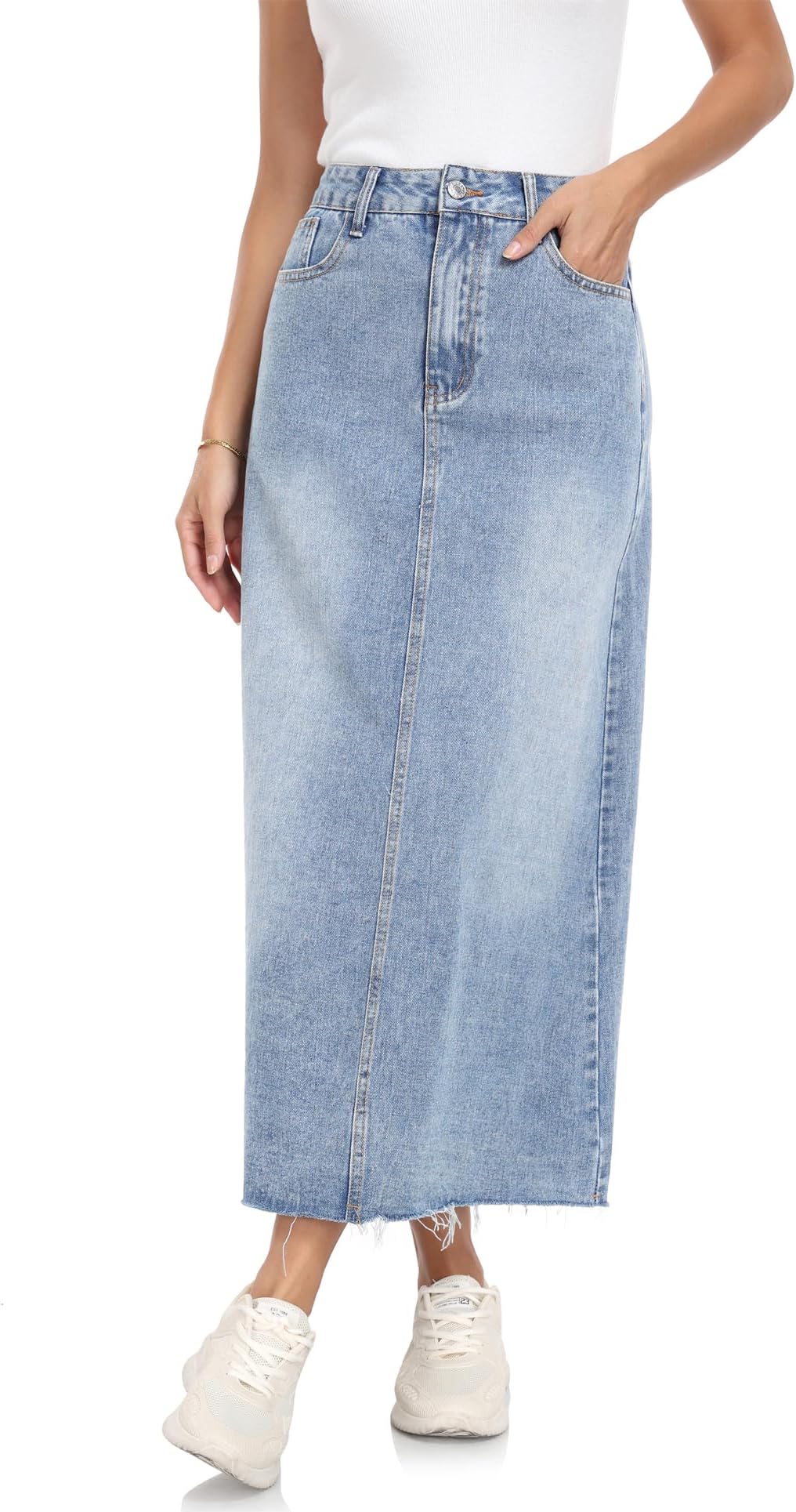 Zara denim maxi skirt Clearance