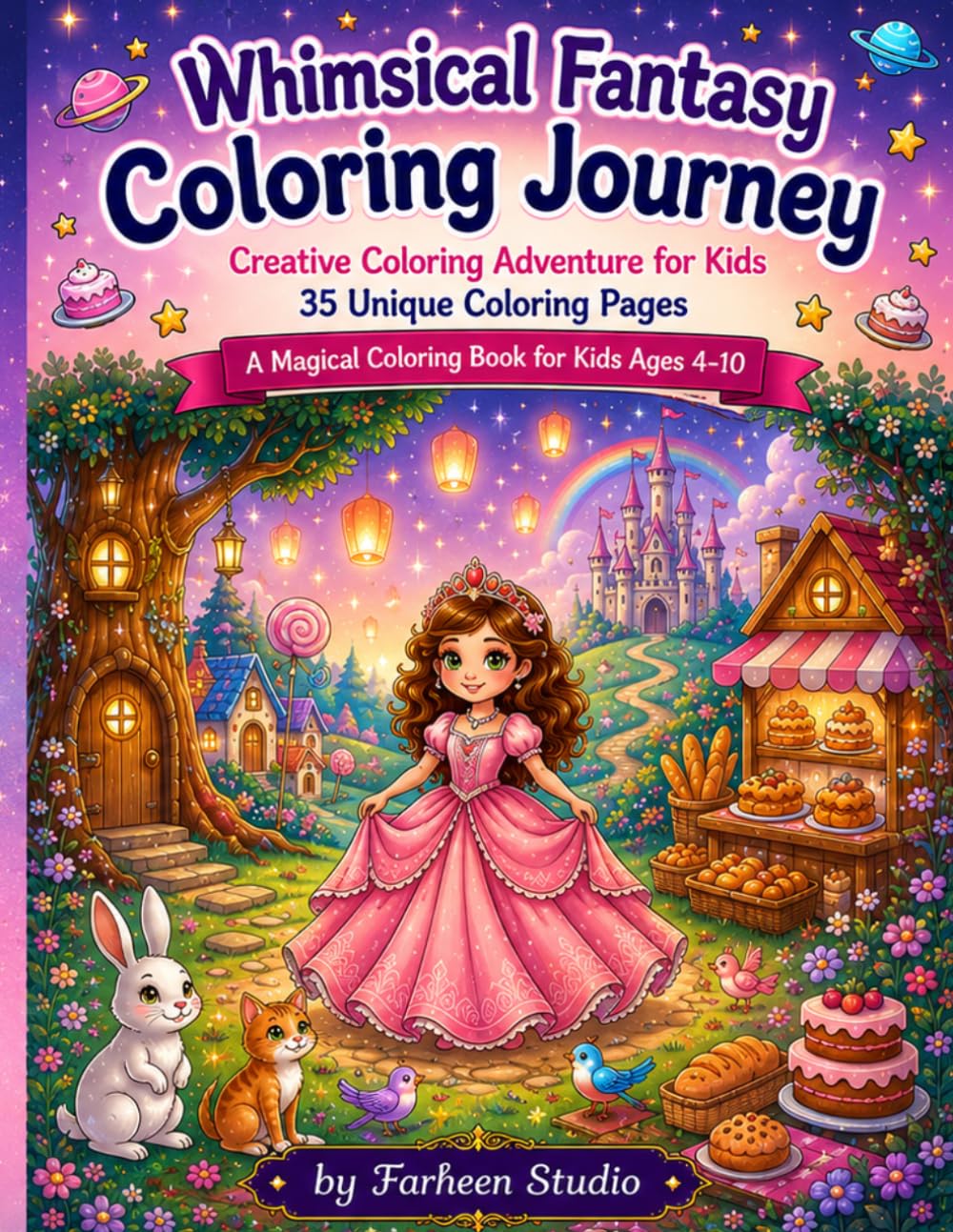 Whimsical Fantasy Coloring Journey: Creative Coloring Adventure for Kids | 35 Unique Magical Coloring Pages for Ages 4–10