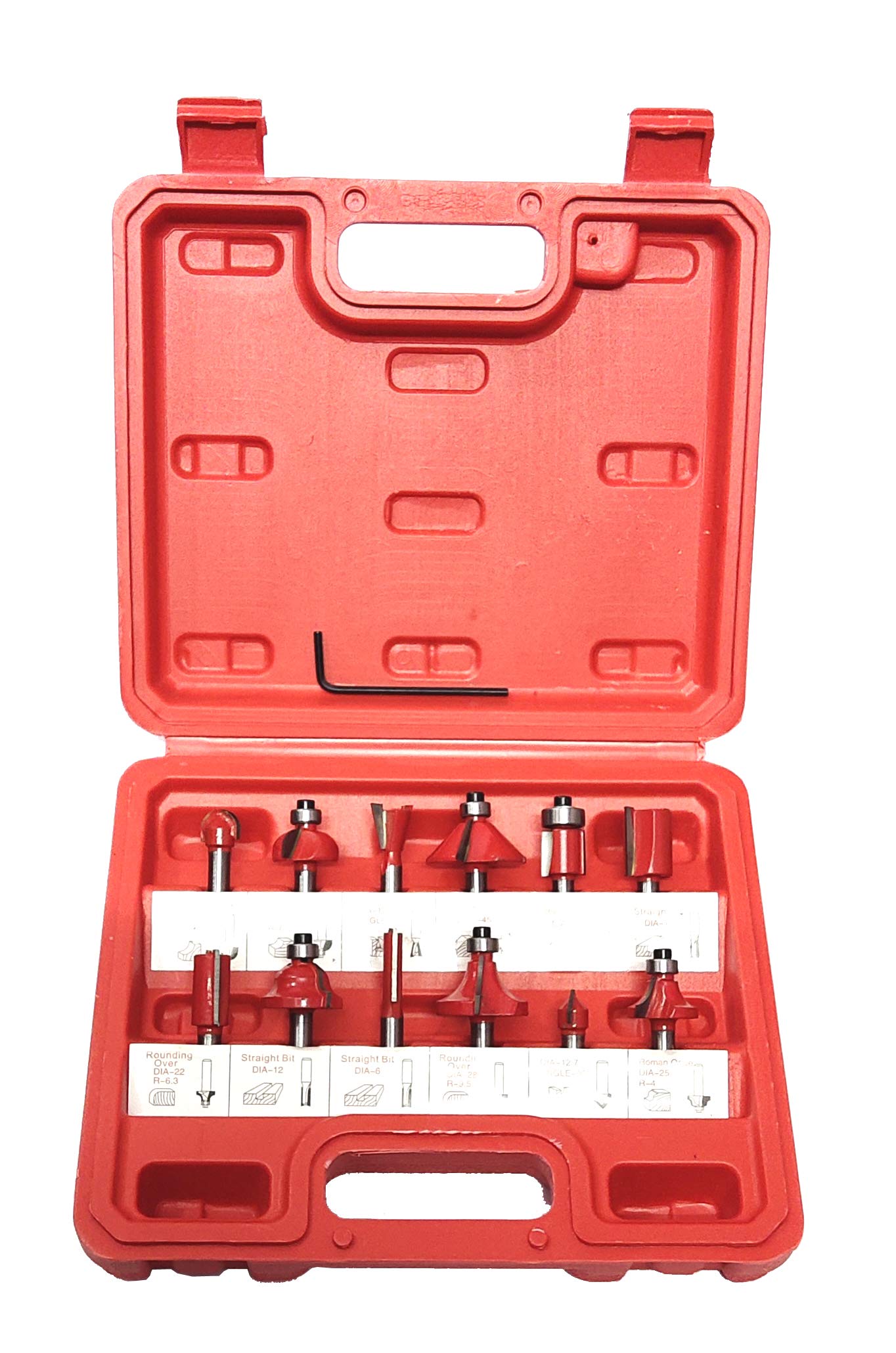 ISC 6.35mm Router Bit Set 12 Pcs Multi Shape for Router/Trimmer Combo with Plastic Box Specially Designed for Wood Working (B0773YLLX4) Amazon Price History, Amazon Price Tracker
