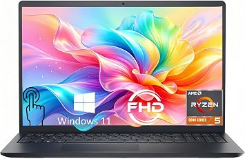 Dell Inspiron 15 15.6" FHD Touchscreen Laptop, AMD Ryzen 5 7530U Processor 6-Core, up to 4.5GHz, 16GB RAM, 1TB SSD, AMD Radeon Graphics, Lightweight & Portable for Home, Student & Business, Win11