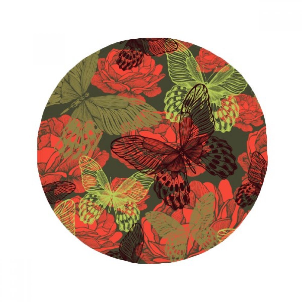Tapis papillon vintage 80cm pour égayer l'entrée et la salle de bain