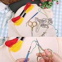 Vista 4 de BUTUZE Tijeras de bordado, exquisitas tijeras retro para coser, kit de costura de bordado de acero inoxidable para costura, corte, trabajo de arte