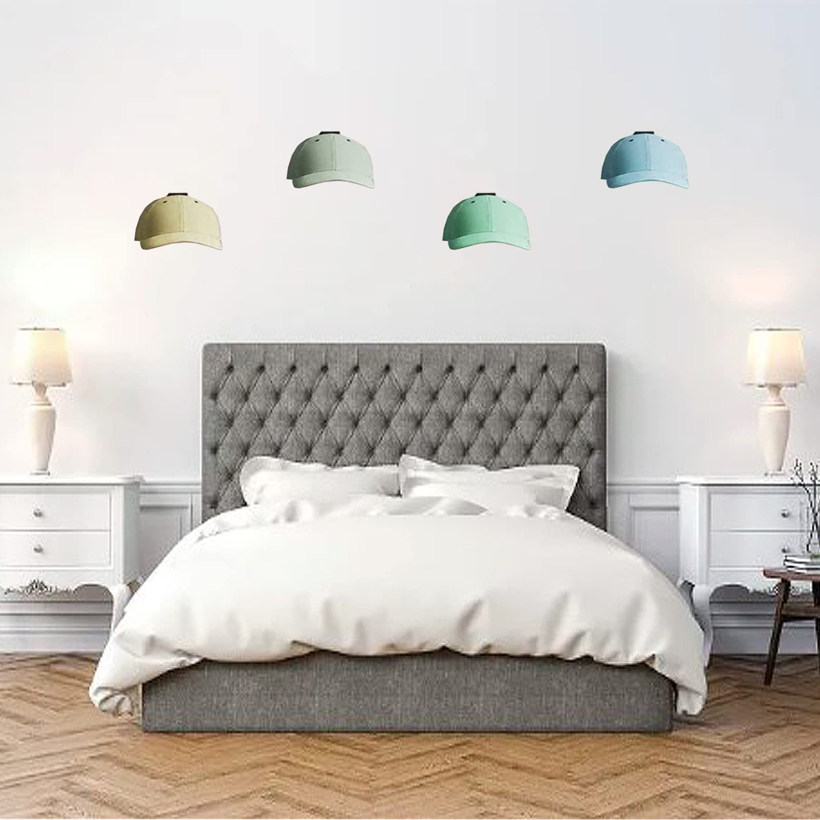 16PCS Crochets de Chapeaux Porte- Support Mural Adhésifs Crochets