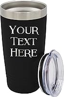 Personalized 20oz Stainless Steel Travel Tumbler - Custom Engraved Insulated Mug with Lid, Double Wall Vacuum, Black - MyPersonalMemories Gift