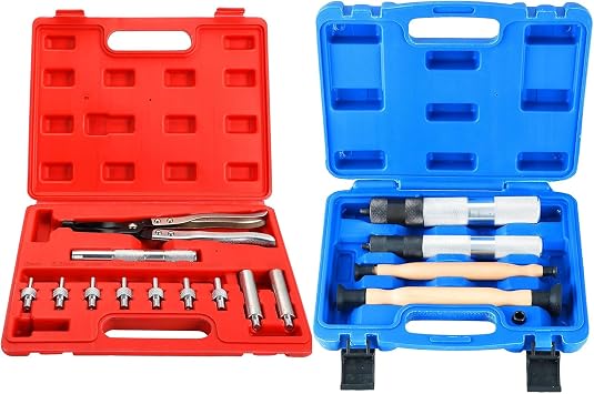 DASBET Valve Stem Seal Remover and Installer Valve Stem Seal Removal Tool & Valve Spring Keeper Remover Installer Kit