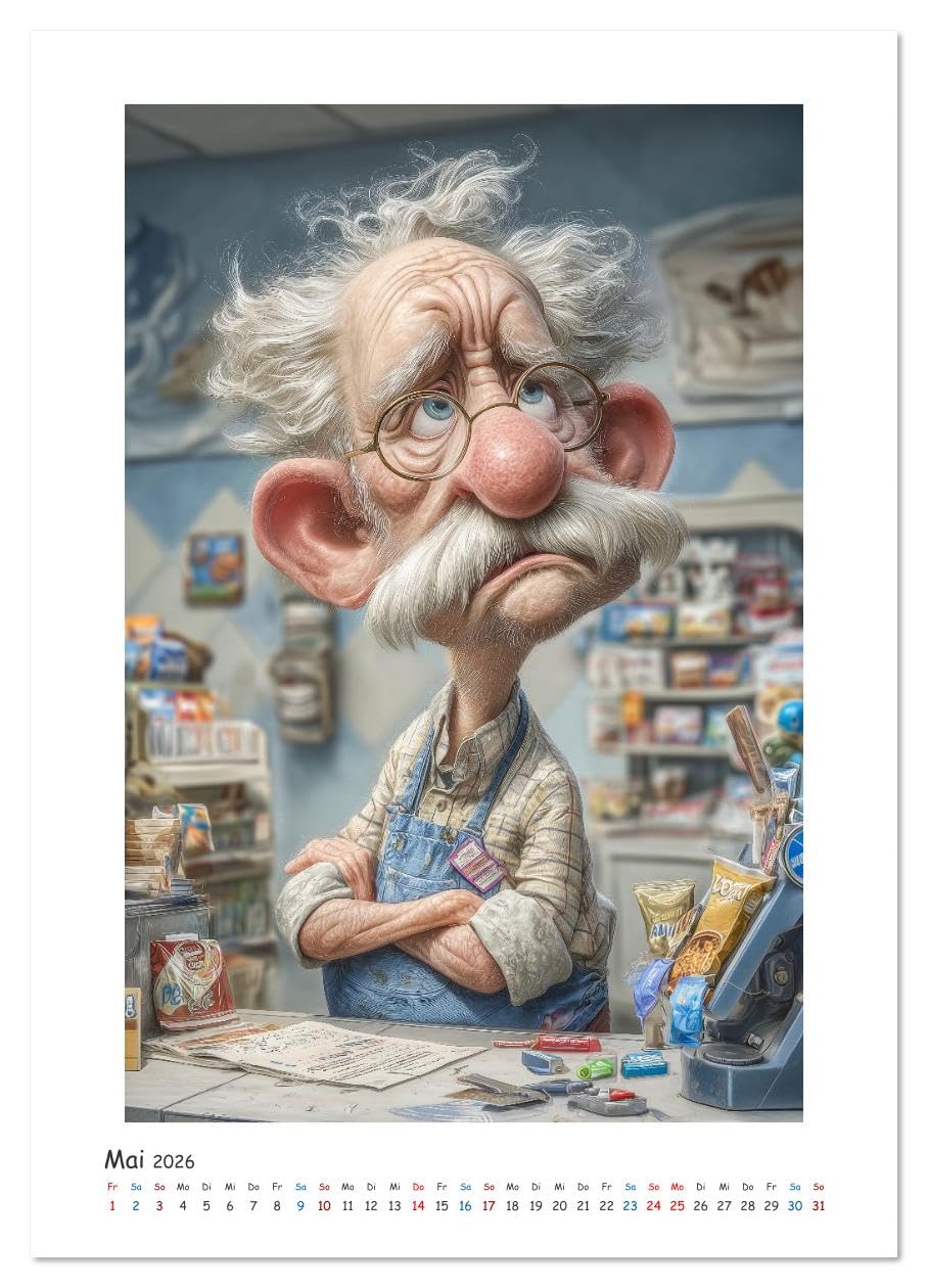 Ruhestand? (hochwertiger Premium Wandkalender 2026 DIN A2 hoch), Kunstdruck in Hochglanz: Der satirische Kalender für alle, die auch mit 80 noch schuften müssen. (CALVENDO Menschen)