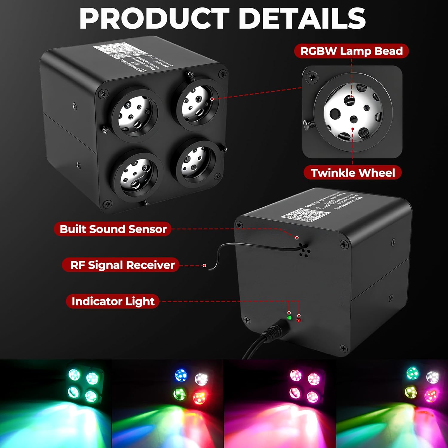 1000PCS 32W Starlight Headliner Kit,4 Light Colors Twinkle Fiber Optic Star Ceiling Lights,0.03in*13.1ft/4m, App/Remote Control Rgbw Shooting Star Headliner Kit Car Roof Home Ceiling