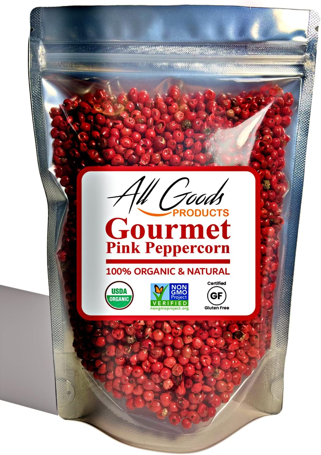 Spicy World Pink Peppercorns Whole 1.75Oz Bag Steam Sterilized, Vegan, Premium