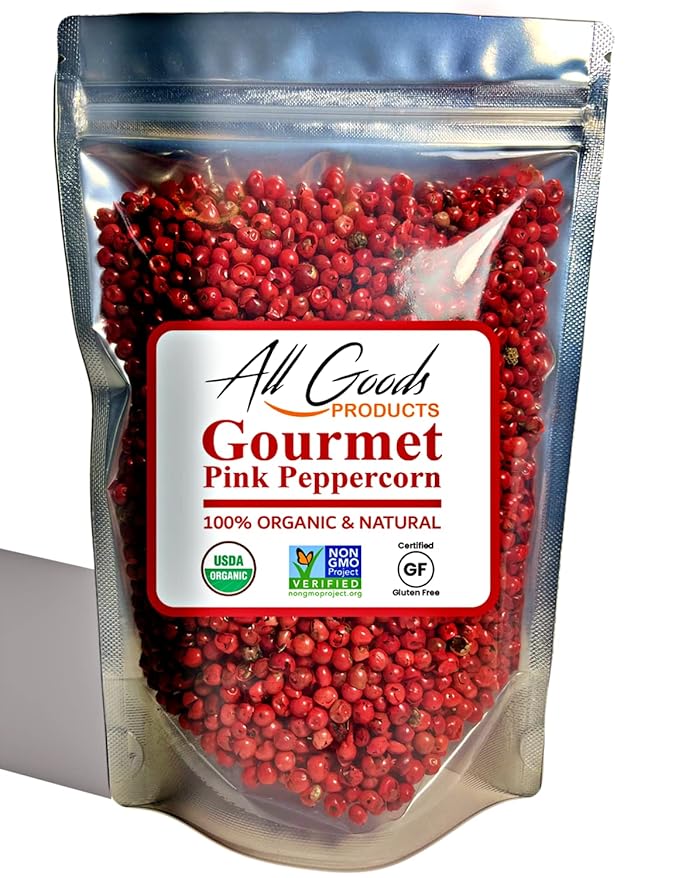 All Goods Pink Peppercorns Organic 4 Oz for Grinder, Pink