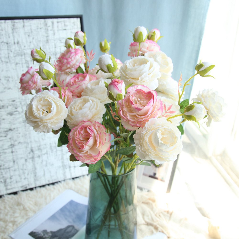 Flower゜・*:.。❁ NAYIHOOP Flower Bouquet Building Block Set with Vase Rose