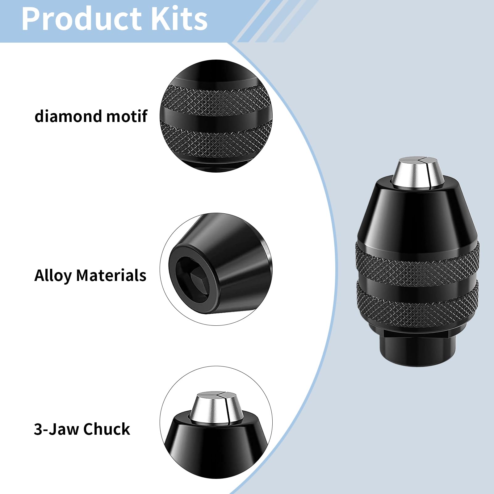 YOURKAY Lot De 2 Mandrins Sans Clé 4486 Pour Dremel 1/32-1/8" - Kit Trois Mâchoires Compatible 4000