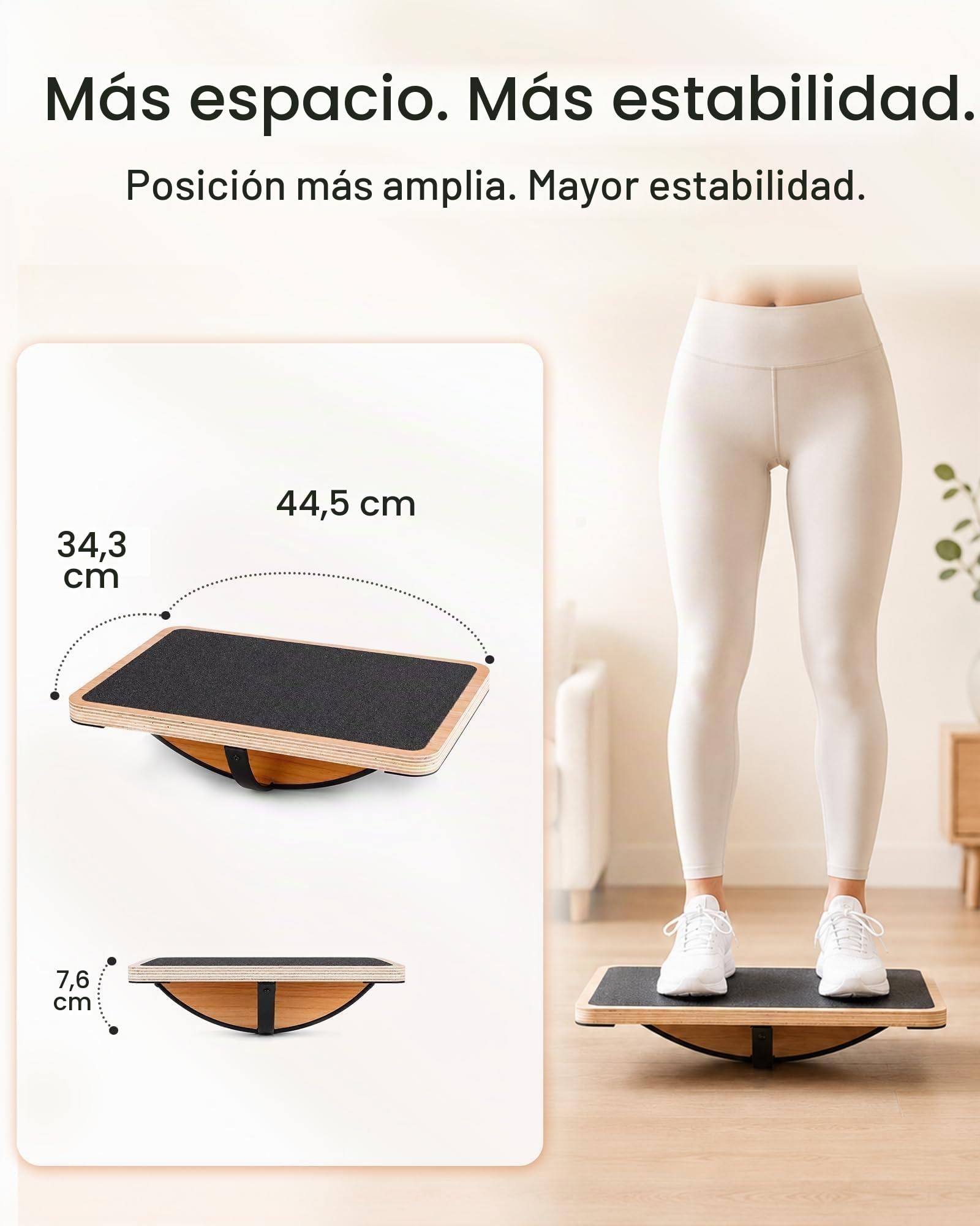 StrongTek Professional Wooden Balance Board, Rocker Board, Wood Standing Desk Accessory, Balancing Board for Under Desk, Anti Slip Roller, Core Strength, Stability, Office Wobble Boards
