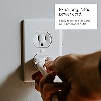 Vista 5 de Brondell L60-EW LumaWarm Asiento de inodoro alargado con luz nocturna calefaccionada, blanco