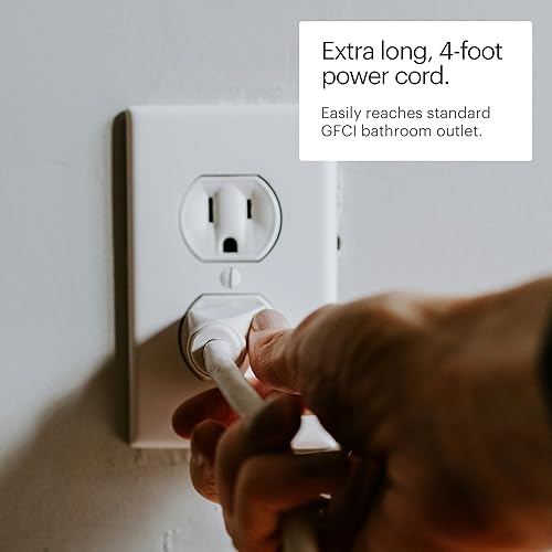 Miniatura 5 de Brondell L60-EW LumaWarm Asiento de inodoro alargado con luz nocturna calefaccionada, blanco