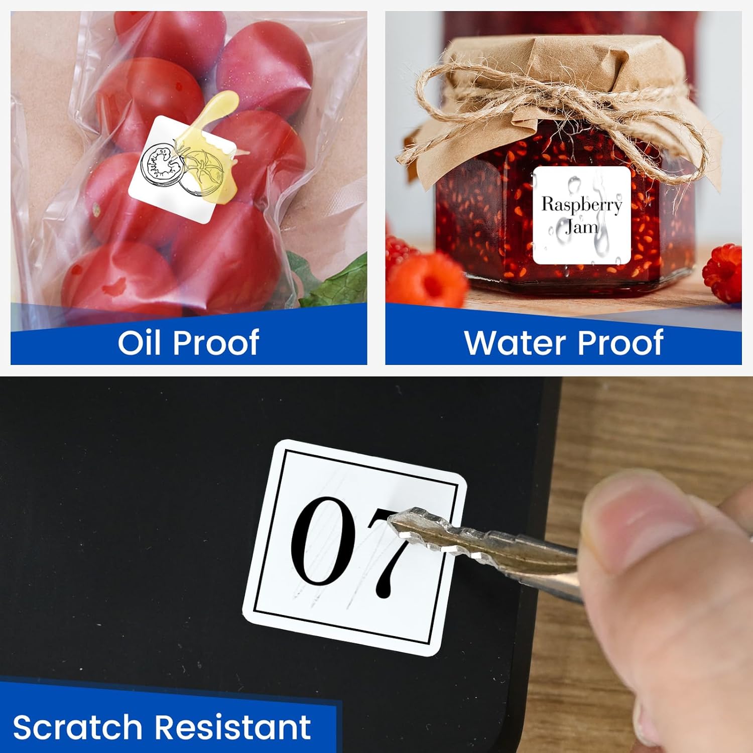 L LIKED 1" x 1" Square Removable Labels, No Residue, Water and Oil Resistant Labels for QR Code, Use for Both Home and Office (1 Roll, 1380 Labels) - Image 5