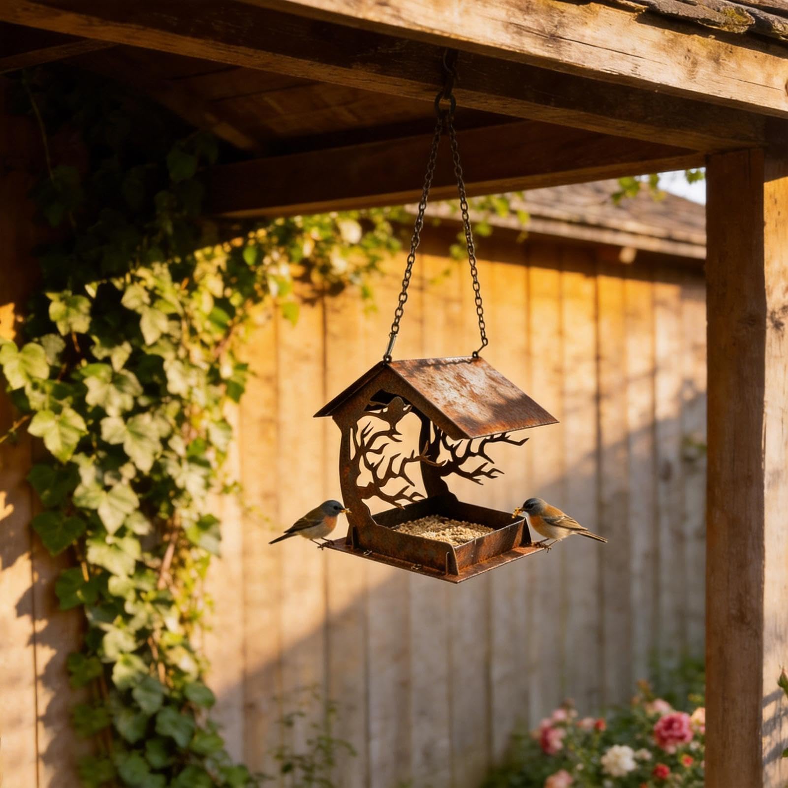 Mangiatoie Per Uccelli Da Esterno Contenitore Per Mangime Impermeabile | Mangiatoie Per Uccelli Esterne Sospendibili Per Patio Prato Cortile Balcone Birdwatching Portico Deck Terrazza Giardino