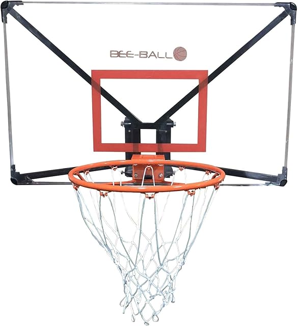 BEE-BALL ZY-022 Basketball Backboard. Polycarbonate and includes Full Sized Hoop with Wall Mounting Bracket and Fixing Kit