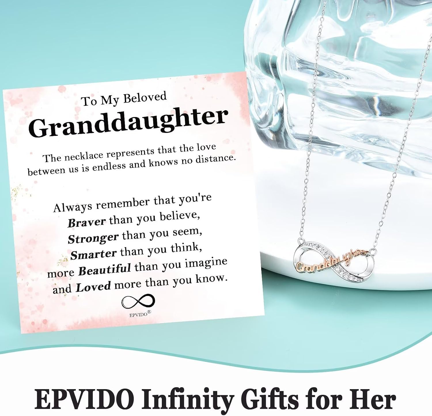 Teen Girl Gifts Infinity Necklace Women Jewelry Christmas Birthday Anniversary Stocking Stuff