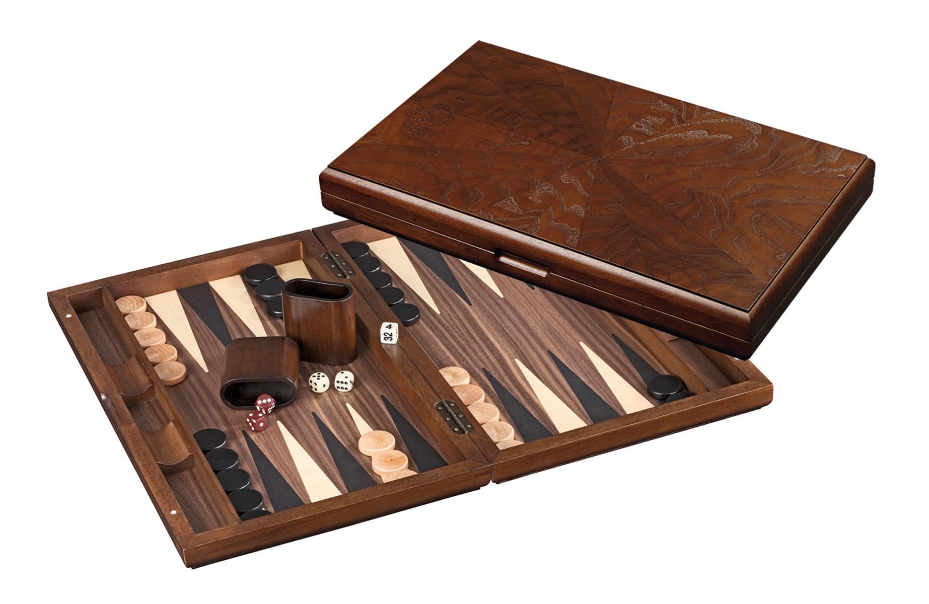 Philos Backgammon Rinia, Grande, Colore Marrone Scuro, 1154
