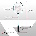 Jager-Smith JS1000(Turquoise Blue) Aluminium Badminton Racquet with Tempered Steel Shaft withFull Cover (Made in India) gallery image