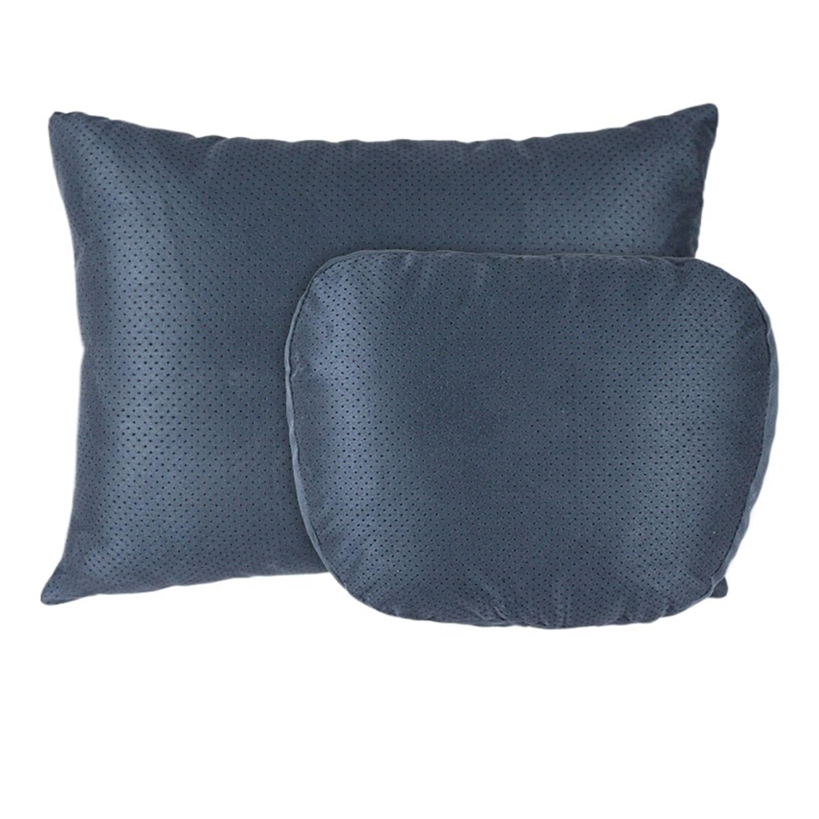 JKELPV Car Seat Pillow Car Headrests Lumbar Cushions Neck Protection Pillow Suede Seat Backrest Cushions Auto Accessories Headrest Pillow