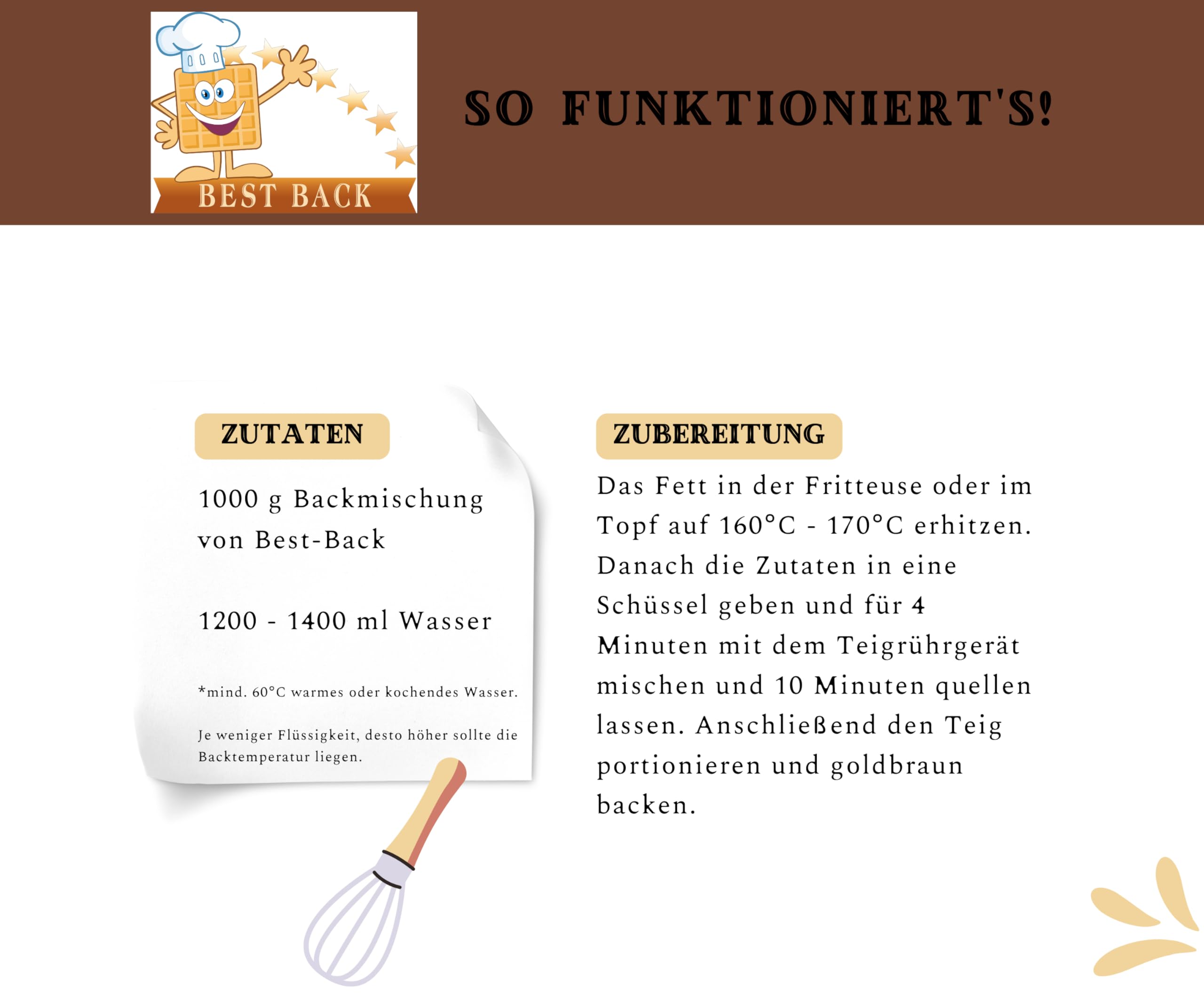 BEST BACK Churros Backmischung 5 kg Großpackung