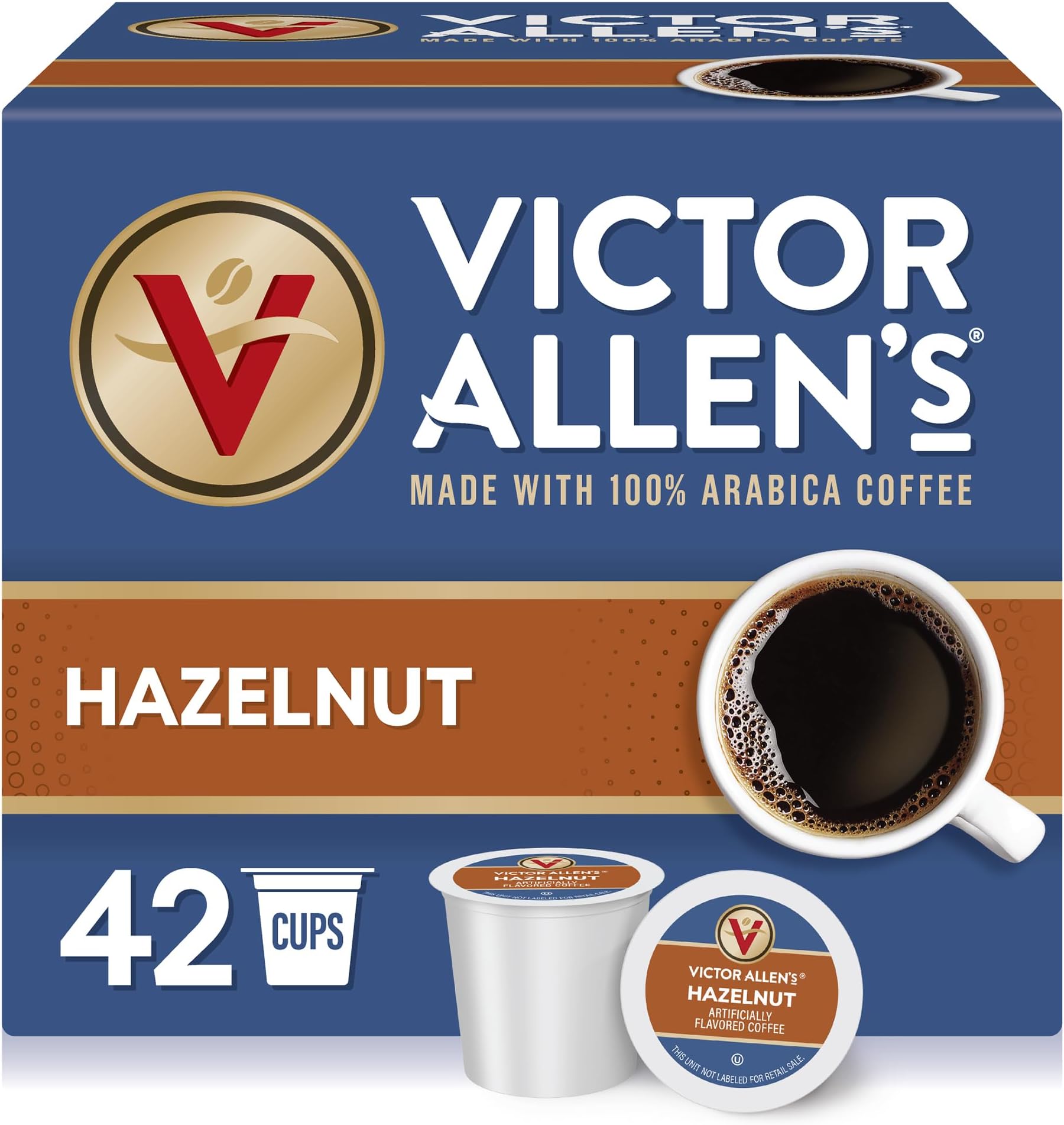 Hazelnut Flavored, Medium Roast, 42 Count, Single Serve Coffee Pods for Keurig K-Cup Brewers
