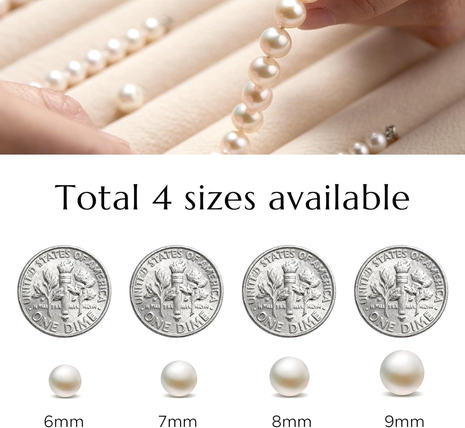 NORBU S925, AAAA+ Round Freshwater Strand Pearl Necklace for Women, Timeless Heirloom Gifts for Her Mom Wife, Mothers Day/Wedding Anniversary/Christmas - Image 7