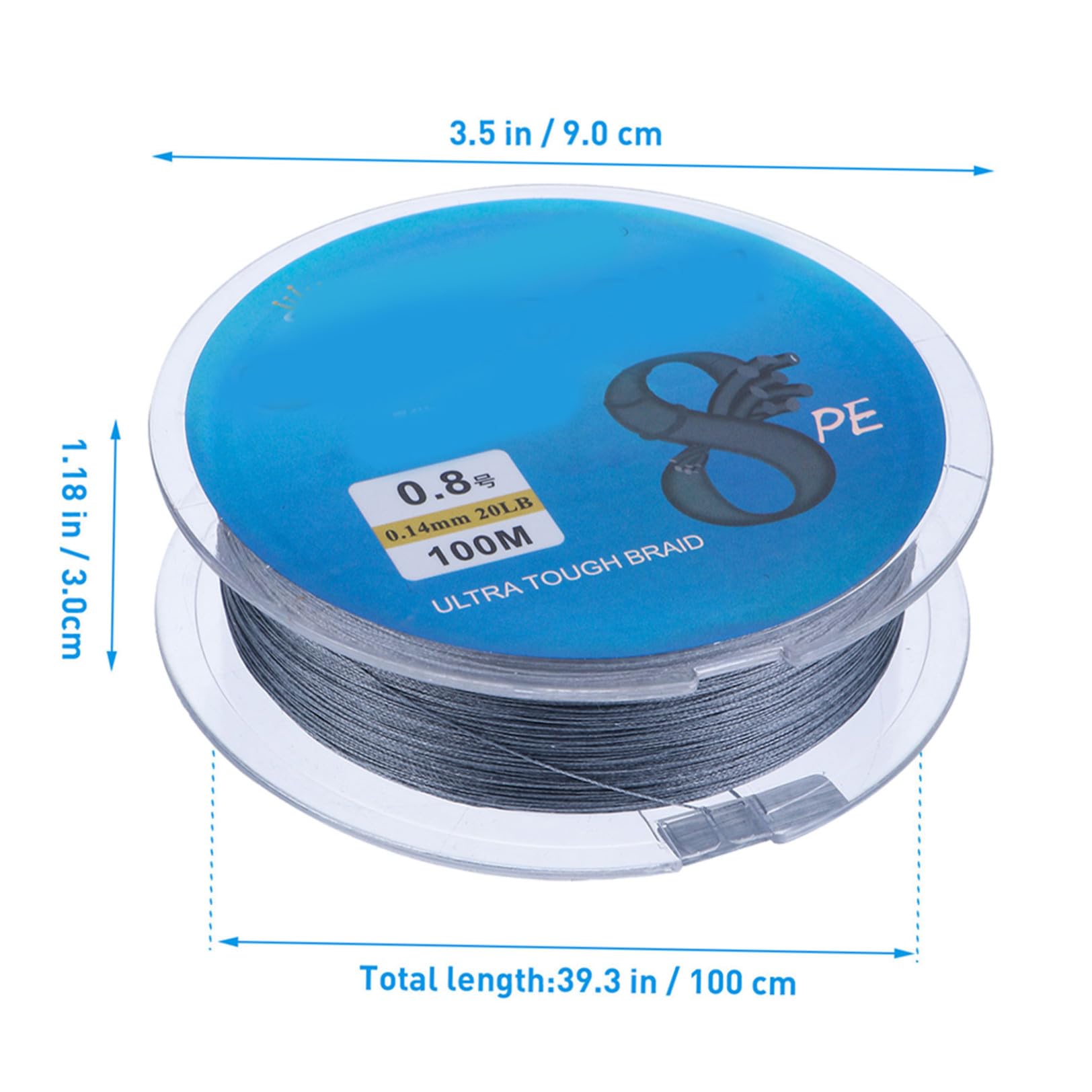 Outanaya 100m Braided Fishing Line 8-Strand Nylon Braid 0.8lb Test Fishing Extension Line for Freshwater and Saltwater Anglers : Sports & Outdoors