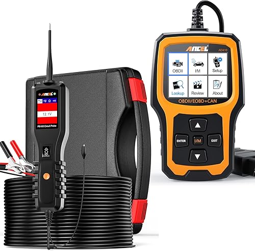ANCEL PB100 - Probador de circuito de potencia automotriz con lector de código de vehículo OBD II mejorado ANCEL AD410