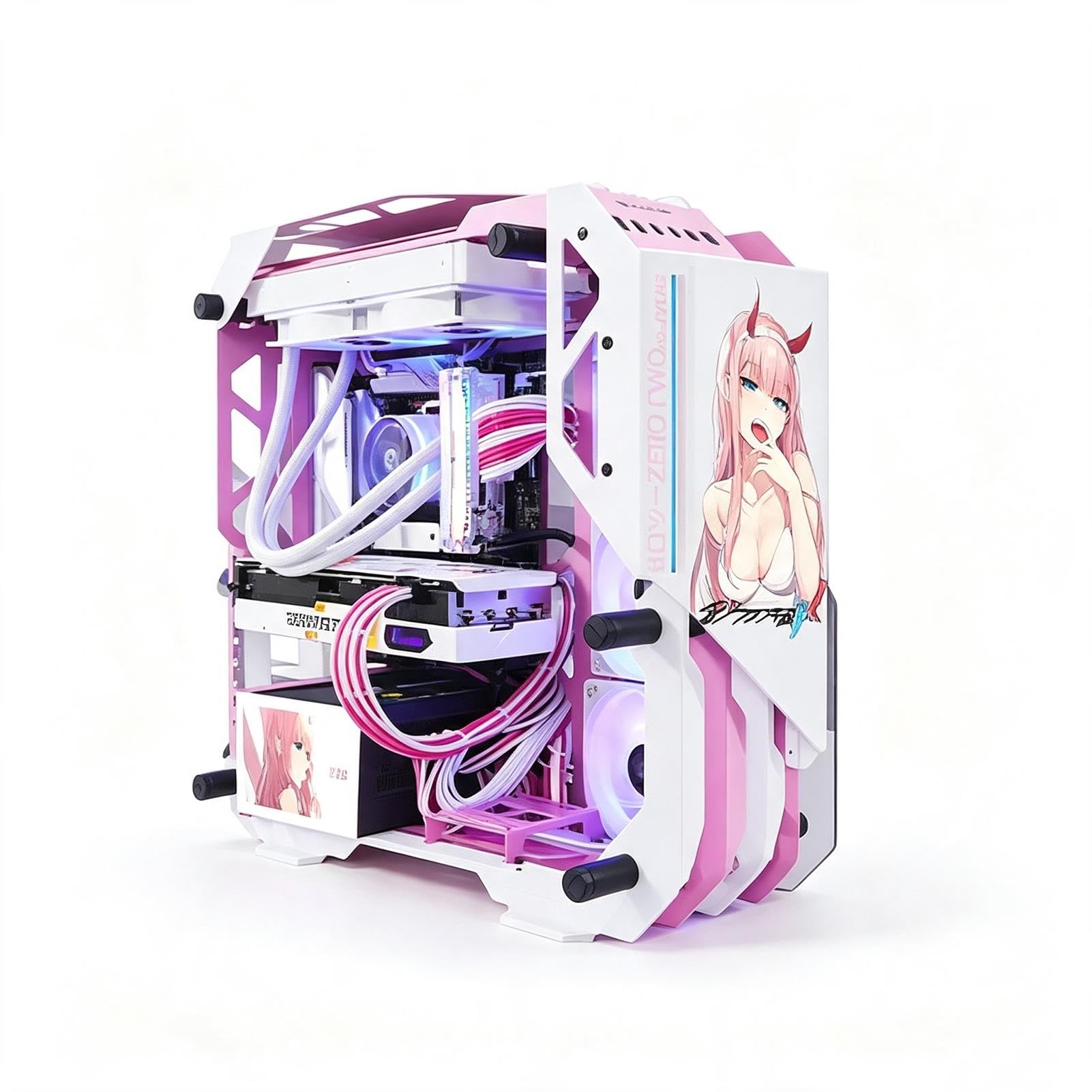 Case Da Gioco Mid Tower ATX/M-ATX/ITX, Bianco, Lega Di Alluminio, Pannello Laterale In Vetro Temperato, Porta USB 3.0