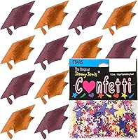 Vista 11 de Confeti Grad Cap Negro, Púrpura Combo - 2 bolsas de media onza (1 oz) (8400/8412)