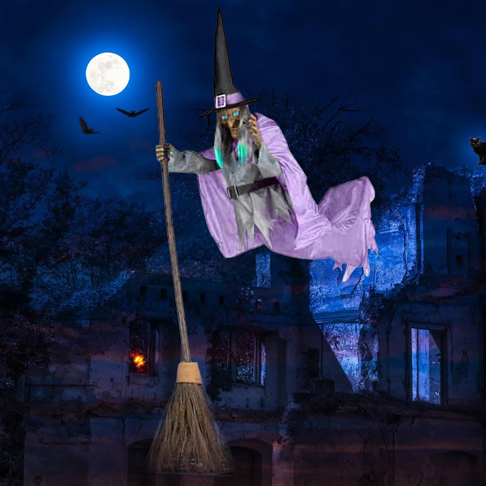 Halloween Witch House Amazon.com: Flying Witch Halloween Decor On