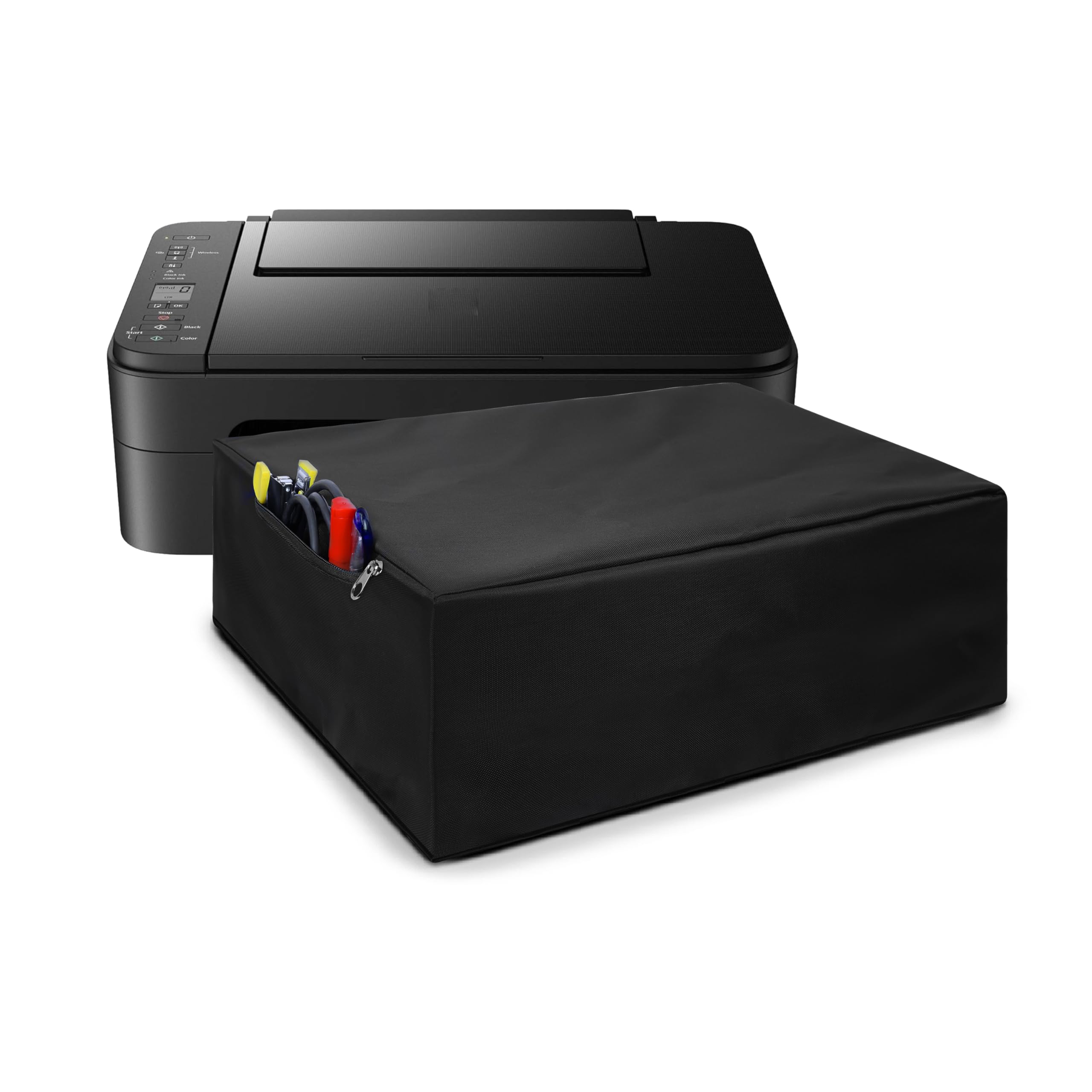 Alifiya Dust Proof Washable Printer Cover for Canon Pixma TS3370s / TS307 / E3370 All-in-One Wireless Inkjet Color Printer - Black-image-5
