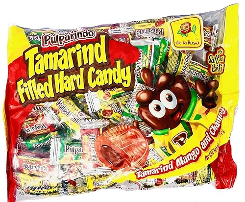 Pulparindo Caramelos duros rellenos de tamarindo de De La Rosa