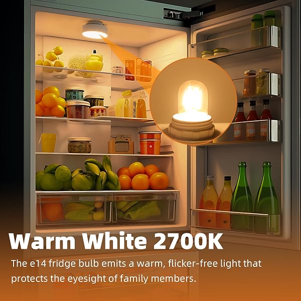 Liuyife Ampoule E14 pour Lampe de Sel Dimmable, Lampe pour Frigo/Refrigerateu, Machine à Coudre, Micro-ondes, 100LM Blanc Chaud 2700K, T22 Ampoule 300 Degré, Lot de 3 - 3