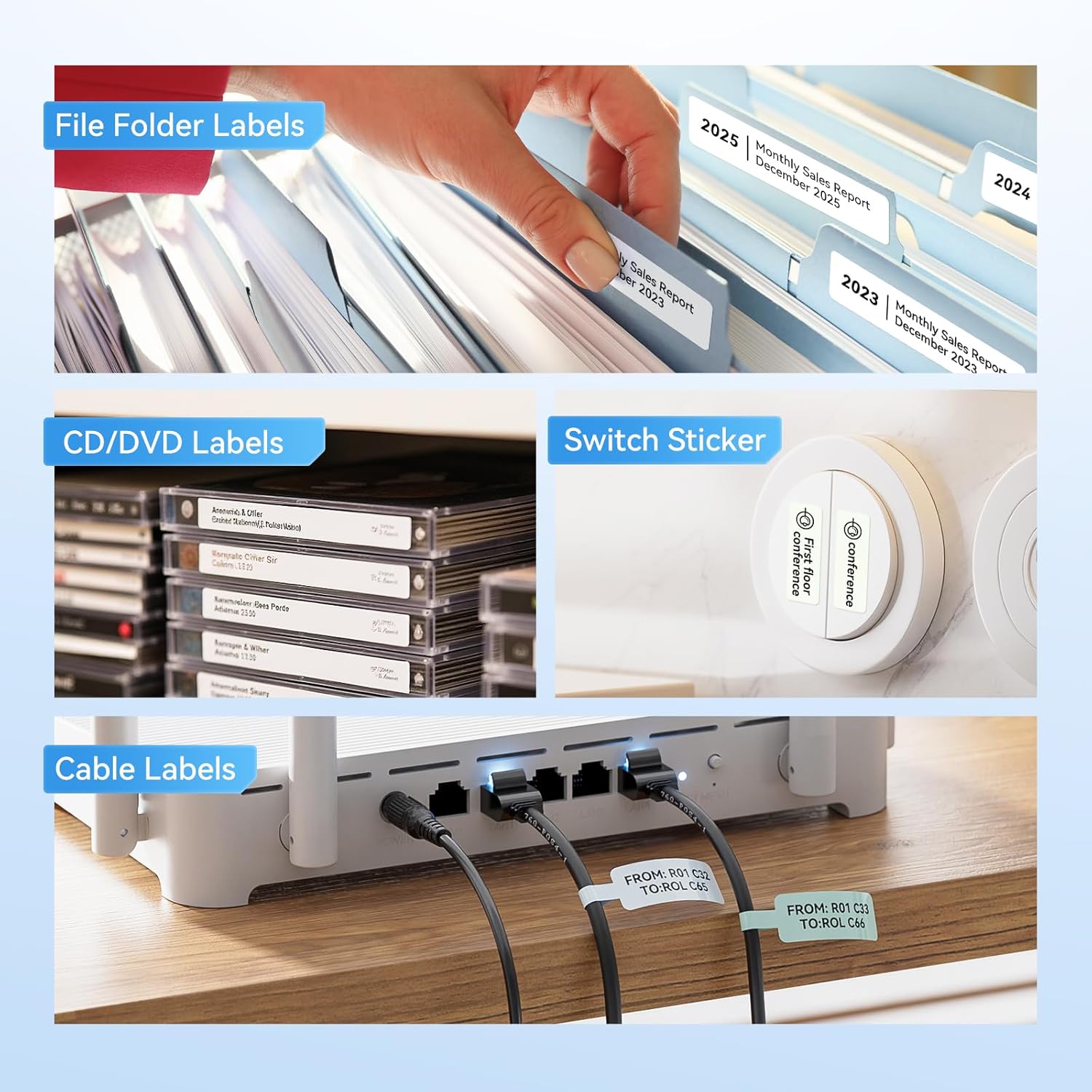 NIIMBOT Thermal Transfer Labels 0.52''x1.38'', for B18/N1 Label Maker, Long Storage Time, for Office Home Small Businesses Switch Labeling, Luminous Sticker(13mmx35mm) - Image 7