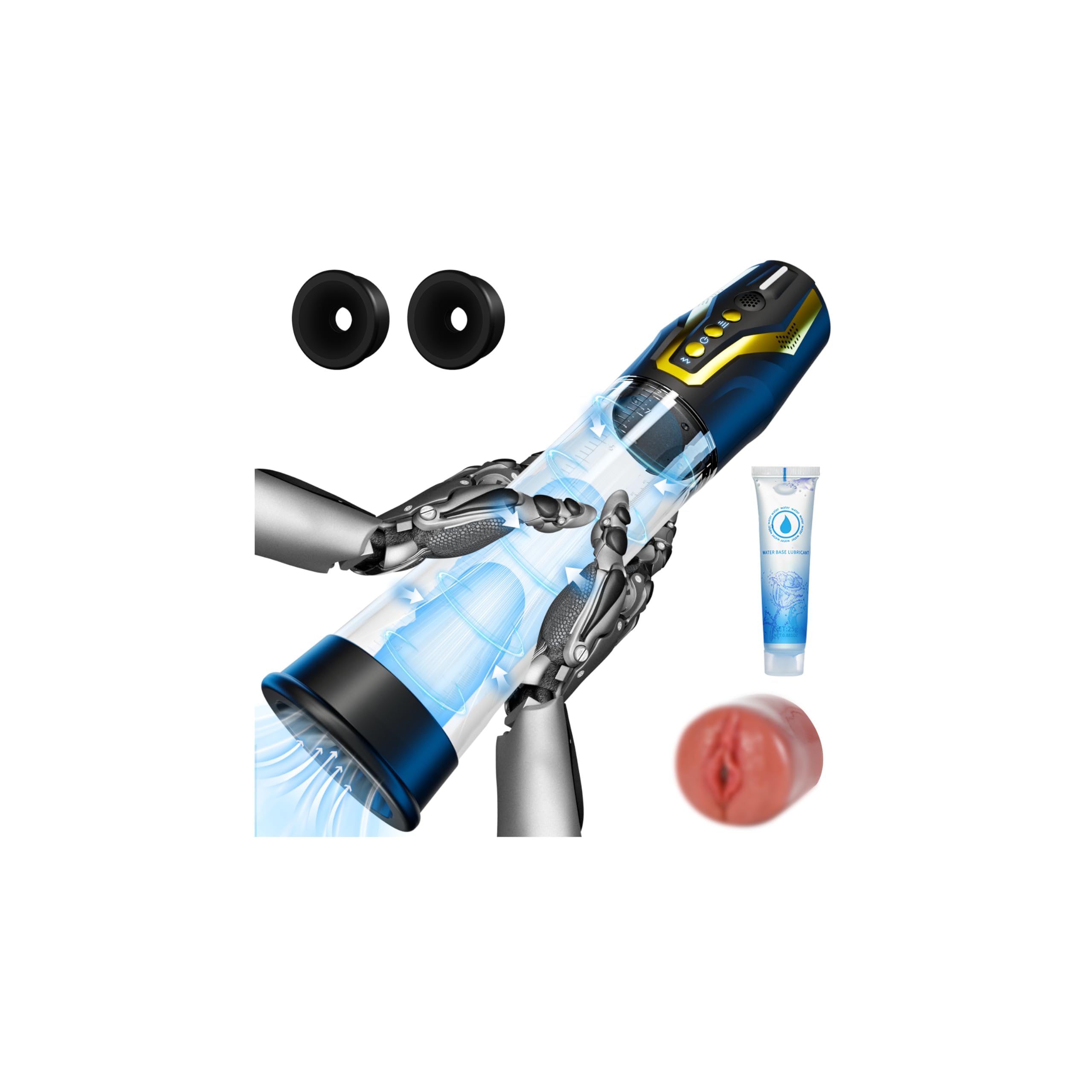 Pompes à Pénis Vaginette Masturbateur Automatique - Contrôle Vocal Pompe Penis Sex Toýs Homme avec 4 Modes d'aspiration & 4 Modes de Pompage, Masturbateurs Masculins Pompe a Penis Masturbeuse Homme