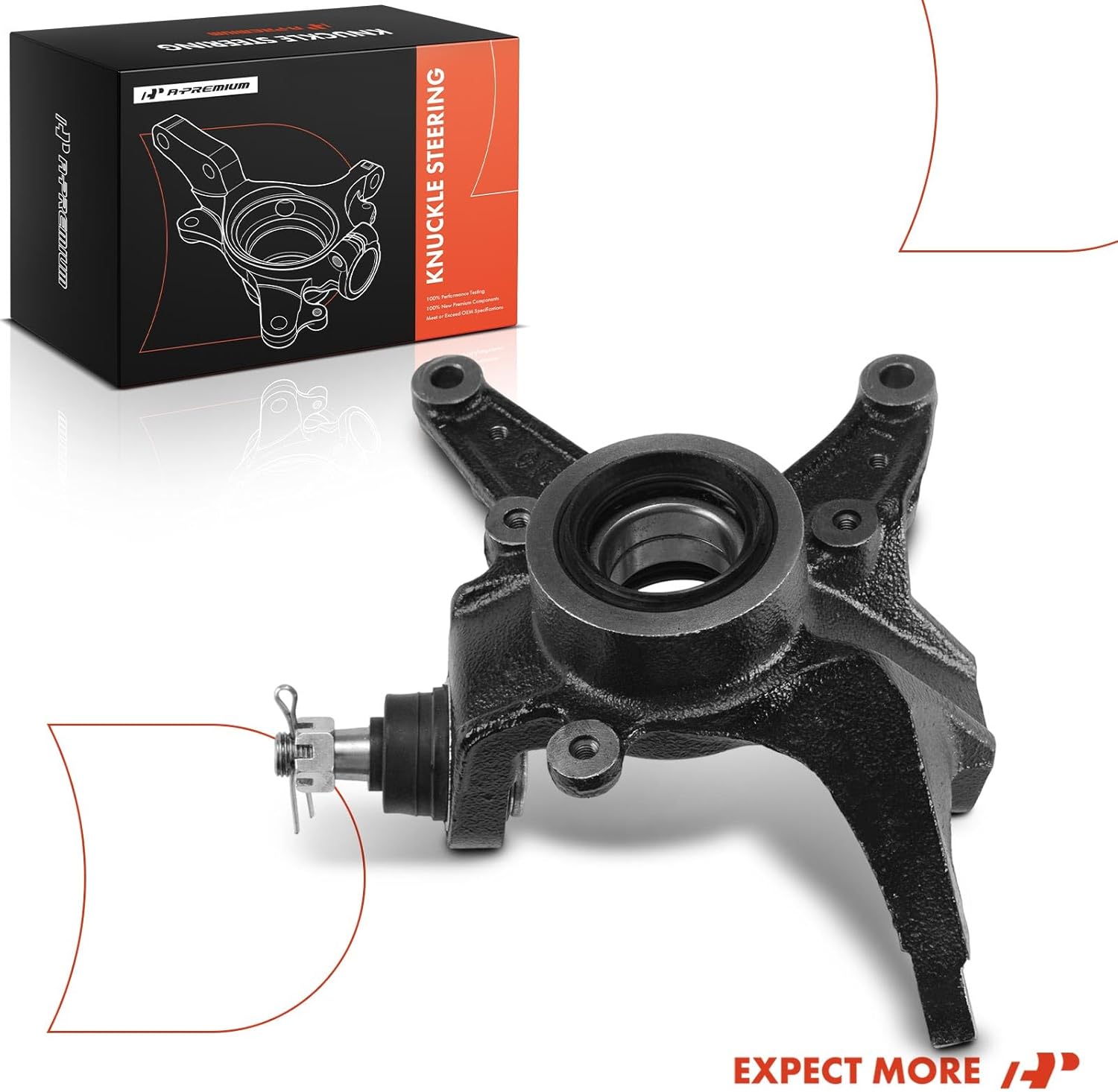 A-Premium Front Left Suspension Steering Knuckle Spindle with Ball Joint Compatible with Honda TRX420 2007-2014, Driver Side