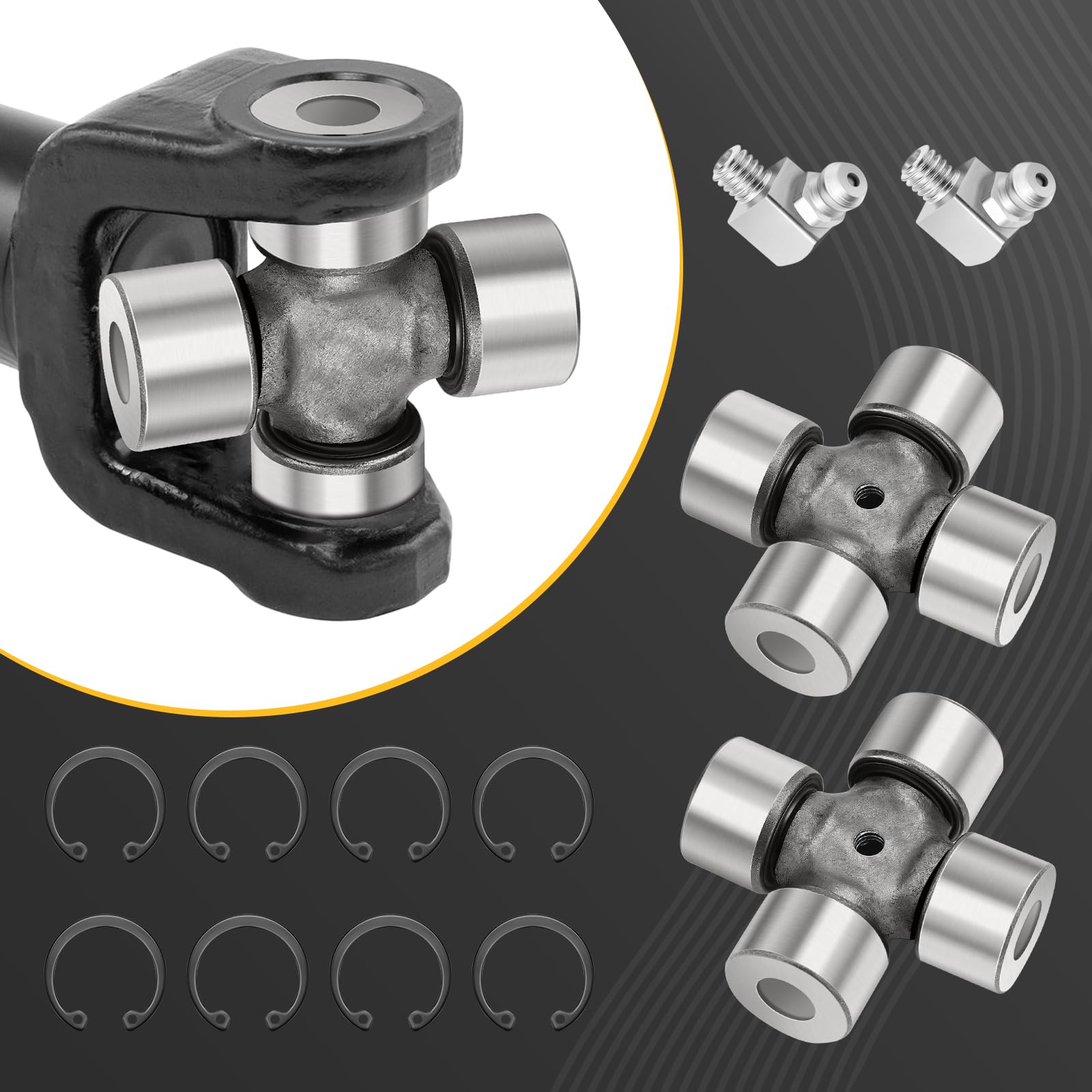 2 Pcs Rear Driveshaft U-Joint Set For Can-Am Commander 800 1000