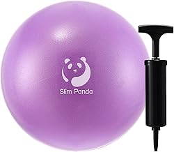 Slim Panda Pilates Ball 23 cm, Anti-explosion Non-Slip PVC Gym Ball, Soft Yoga Balls for Fitness, Balance Training