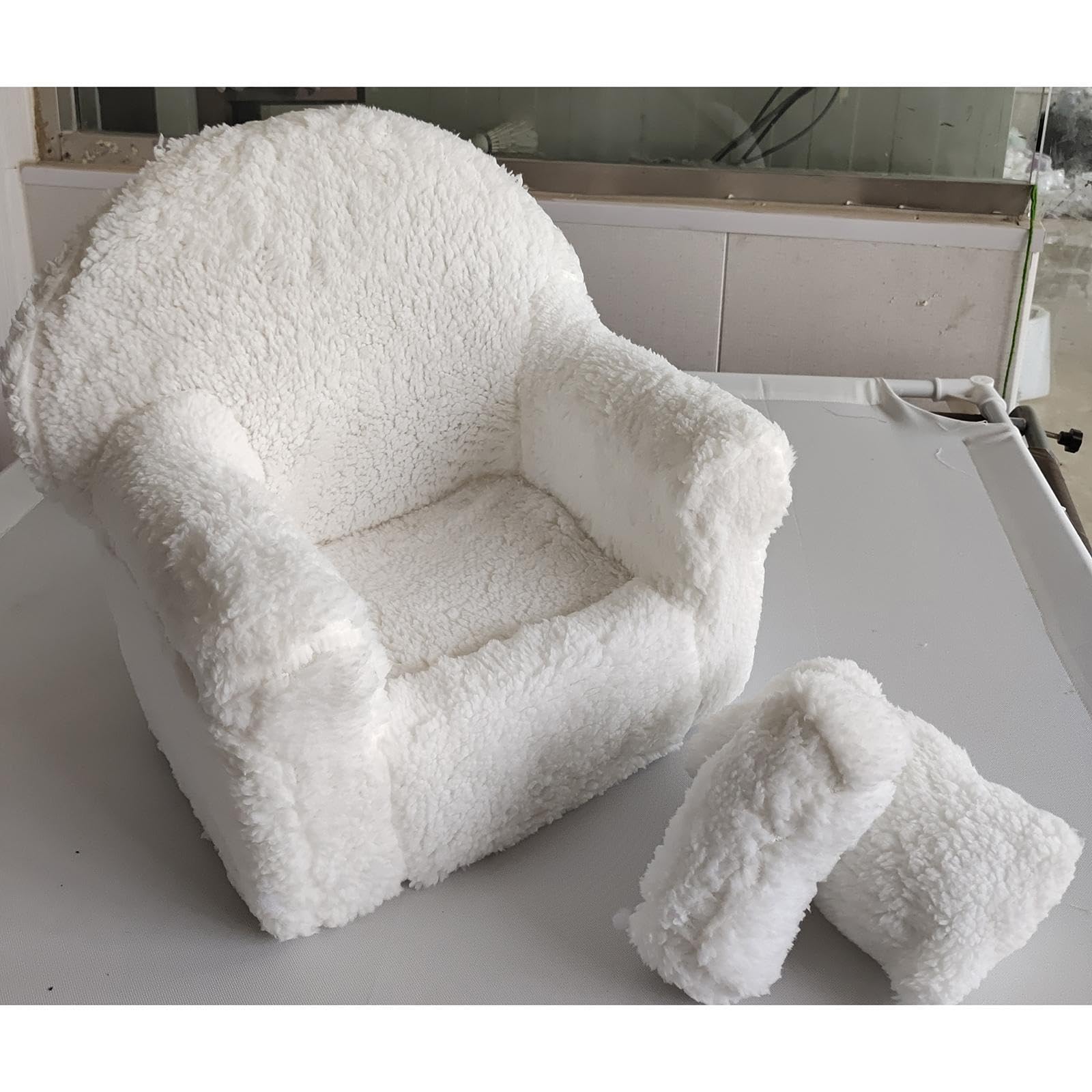 Set di Cuscini per Neonati, per Posa Fotografica, Morbidi e squisiti, in Tessuto, per Neonati e Bambine, con Divano e Accessori per Fotografia, Stile B