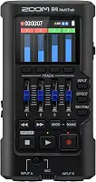 Zoom Gravador flutuante R4 MultiTrak de 32 bits com bounce estéreo, 2 entradas XLR/Comboio, Microfone embutido, efeitos, ritmos, alimentado por bateria, interface de áudio para músicos, compositores e artistas