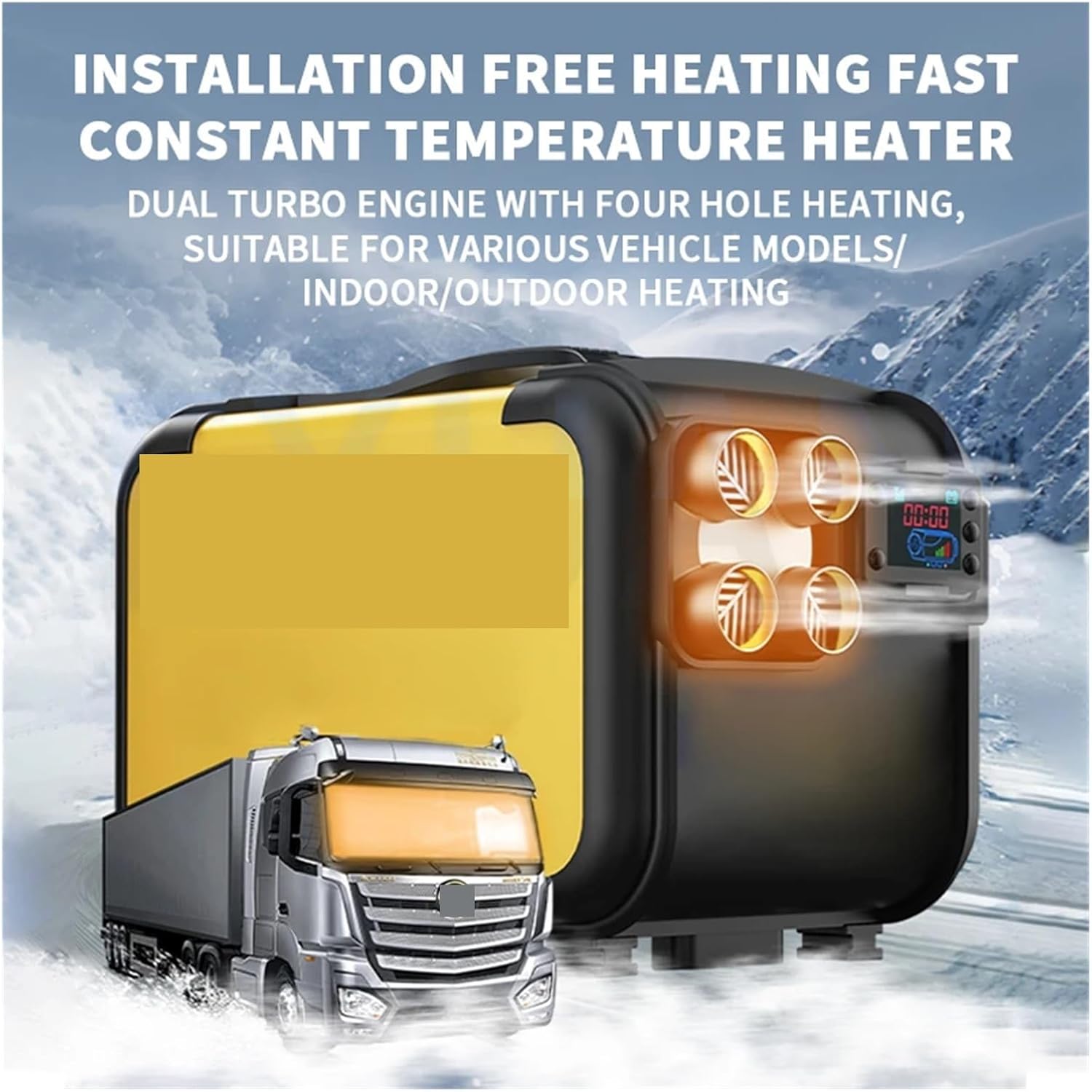 Four Holes Integrated Diesel Parking Heater 12V Car 24V Truck 220V Household Constant Temperature(12V 24V)