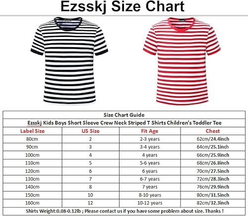Miniatura 7 de Ezsskj Camiseta de Pugsley Addams para niños, camiseta de rayas negras y blancas para Halloween, disfraces de ladrón de bancos, camisetas novedosas,