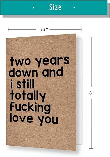 Miniatura 7 de Tarjeta vintage de aniversario de dos años tarjeta de aniversario de 2 años para esposo y esposa regalos de 2 años para aniversario para él y ella