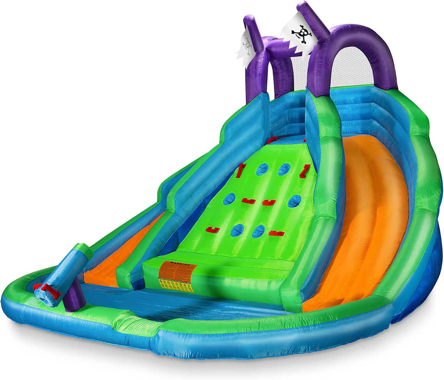 Inflatable Bounce House With Water Slide Climbing Wall And Pool In inflatable-bounce-house-with-water-slide-climbing-wall-and-pool-in