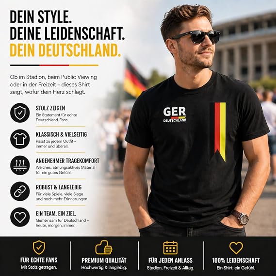 Jersey Germany World Cup 2026 T-Shirt – for Football World Cup Germany – Unisex & Extra Soft – Men & Women