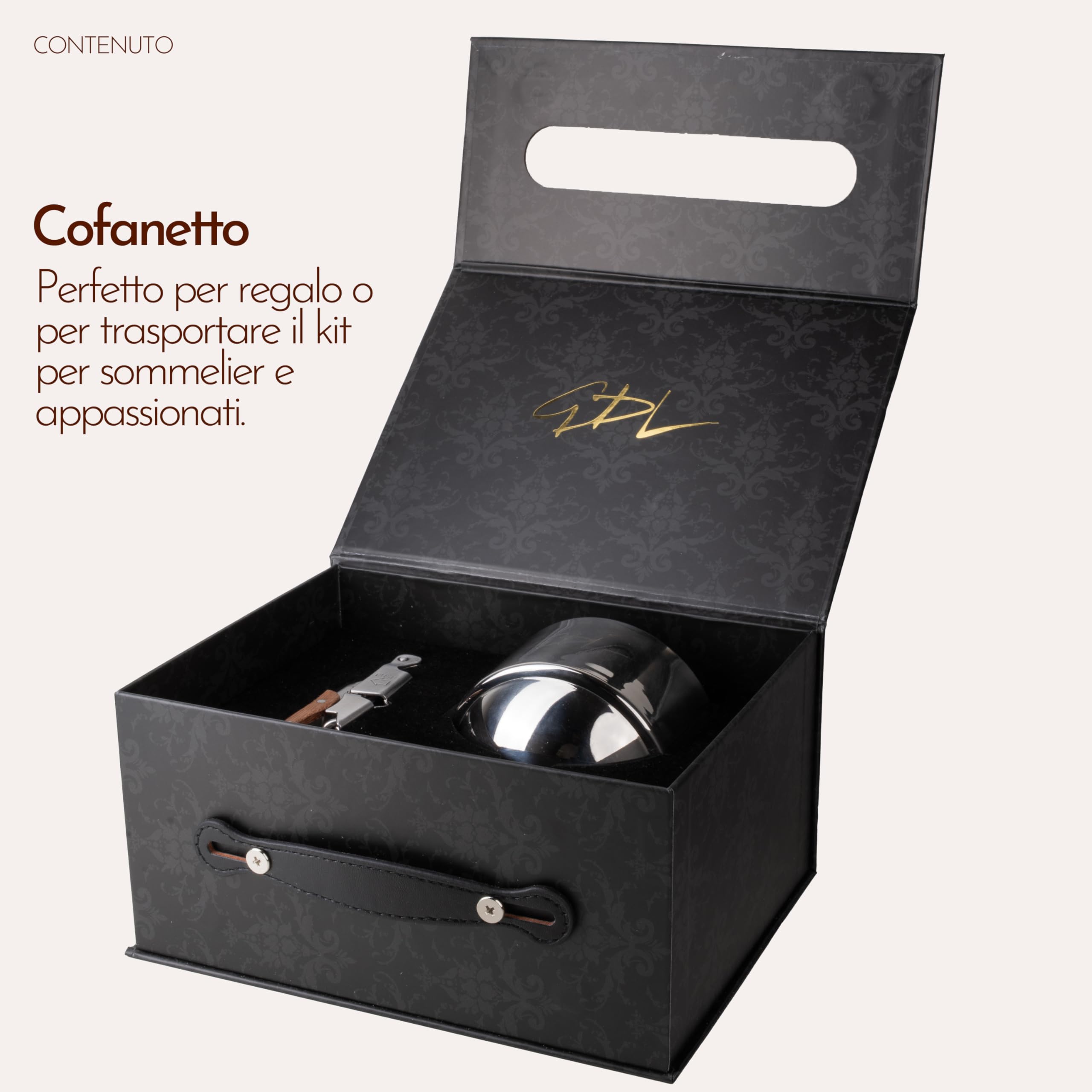 Imbuto Decanter Vino con Filtro Inox – Imbuto per Vino con Filtro Anti Sedimenti, Decantazione Vino, Accessorio per Vino