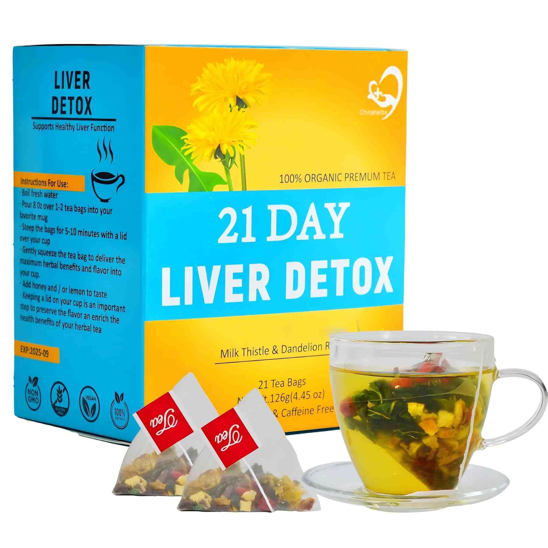 Aromlife 21 Day Milk Thistle Liver Detox Tea, for Liver Cleanse and Support Care, Milk Thistle Tea with High Content Milk Thistle Liver Detox of Milk Thistle Seed and Licorice Root